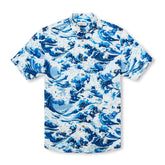 Chemise à manches courtes avec col camp et imprimé Match